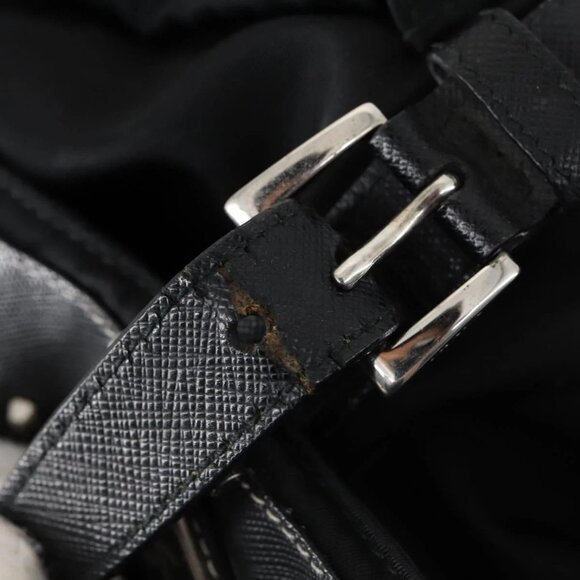PRADA Backpack Nylon Black Silver Auth 145074 - Picture 10 of 16